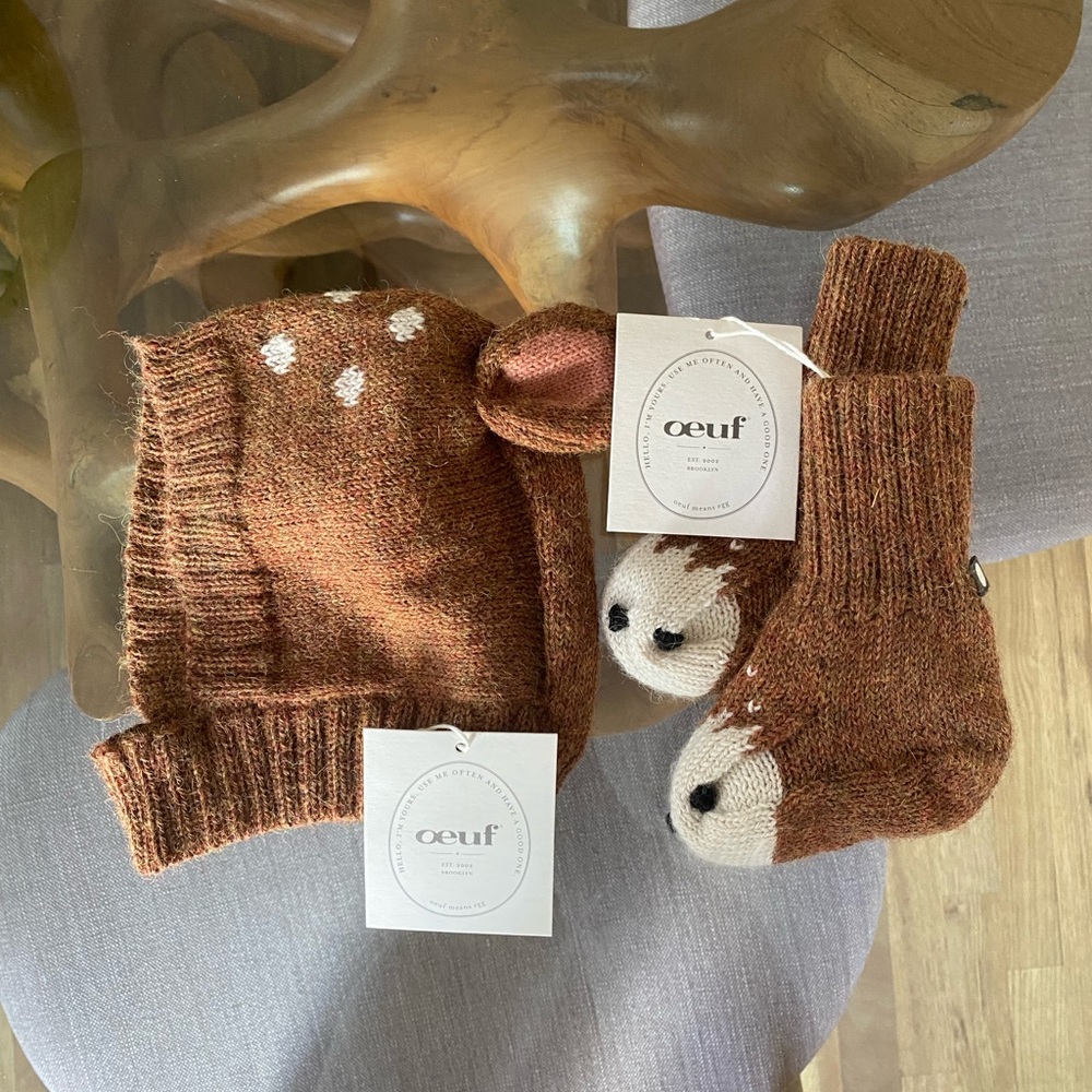 Oeuf booties and hat